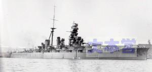 昭和8年、練習戦艦になった比叡。 4番砲塔がありません